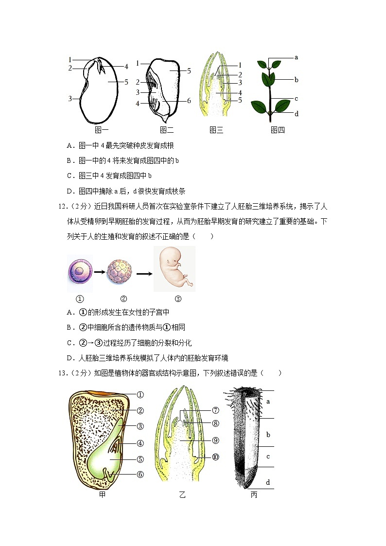 山东省济南市商河县2023-2024学年八年级上学期期末生物试卷+03
