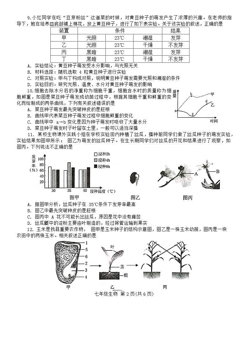 65，河南省平頂山市寶豐縣2023-2024學(xué)年七年級(jí)上學(xué)期期末生物試題第2頁(yè)