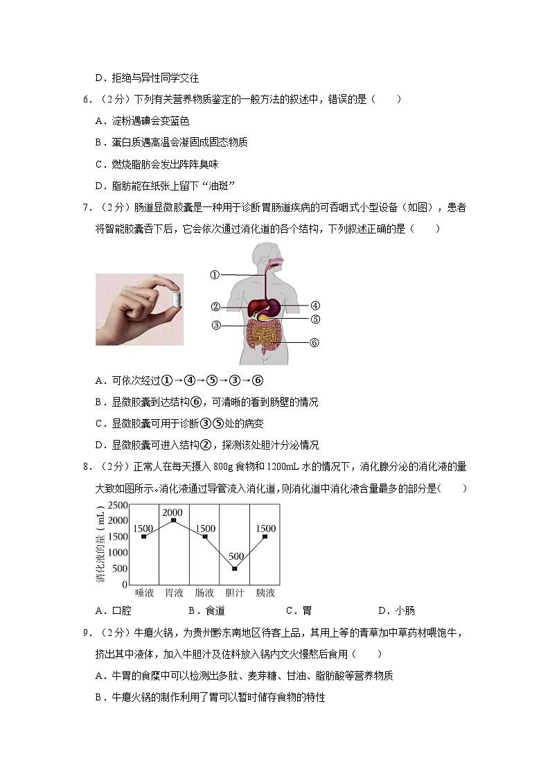 山东省烟台市海阳市2023-2024学年七年级上学期期末生物试卷02
