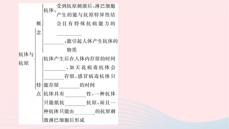 2024八年级生物下册第八单元降地生活第一章传染病和免疫第二节免疫与计划免疫第1课时人体的三道防线作业课件新版新人教版第4页