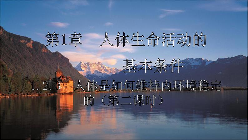 1.2.3 人体是如何维持内环境稳定的(第二课时)-2023-2024学年八年级生命科学同步课堂(沪教版第一册)课件第1页
