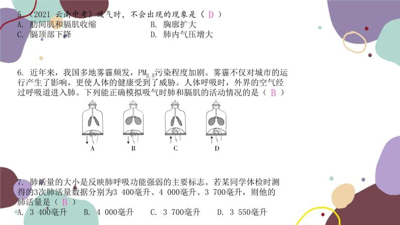 苏教版生物七年级下册第十章 人体内的物质运输和能量供给课件06