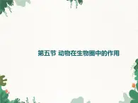 济南版生物七年级上册 第二单元第二章第五节动物在生物圈中的作用课件