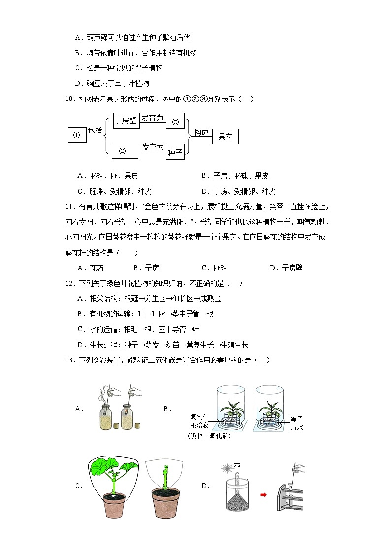 2024年河北省中考生物学模拟试卷 (二)03