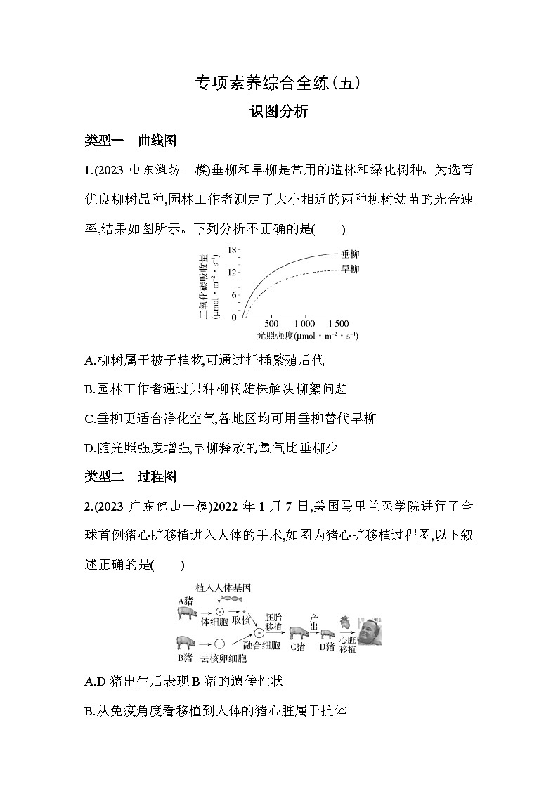 专项素养综合全练(五) 识图分析-人教版初中生物八年级下册同步练习第1页