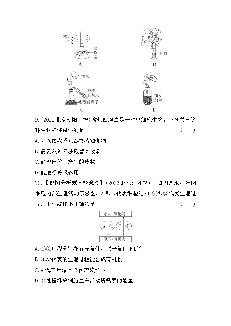 第六章　生物的呼吸综合检测--北京课改版初中生物七年级下册同步练习03