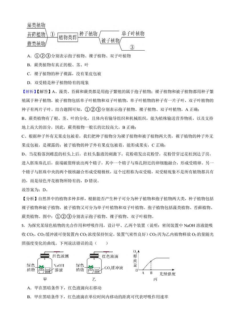 山东省各地市2023年中考生物试题【5套】(附真题解析)第3页