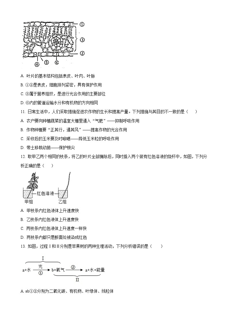 精品解析:河北省秦皇岛市海港区2023-2024学年八年级上学期期末生物试题(原卷版)第3页