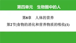 【新课标】北师大版生物七下8.2《食物的消化和营养物质的吸收(1)》课件