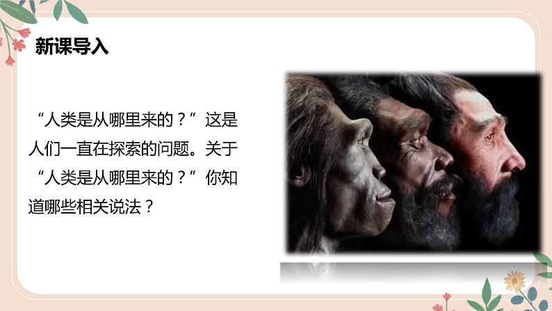 4.1.1 人类的起源和发展-七年级生物下册 教学课件 (人教版)第4页