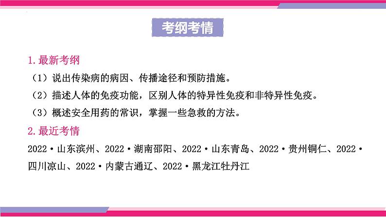最新中考生物一轮复习课件+讲练测 专题22 健康地生活(专题精练)06