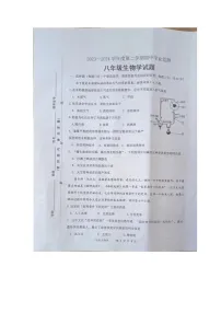 江苏省淮安市淮安区2023-2024学年八年级下学期期中学业监测生物试卷