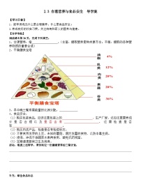 初中生物人教版 (新课标)七年级下册第四单元 生物圈中的人第二章 人体的营养第三节 合理营养与食品安全学案