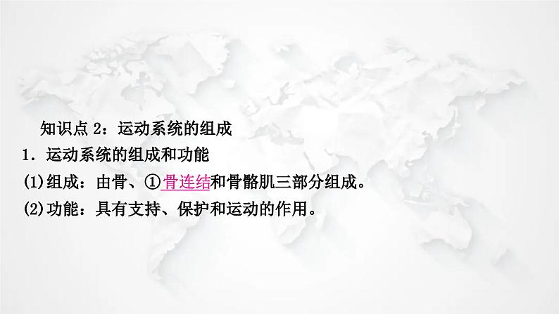 北师大版中考生物复习八年级上册第5单元生物圈中的动物和微生物第15章动物的运动课件第4页
