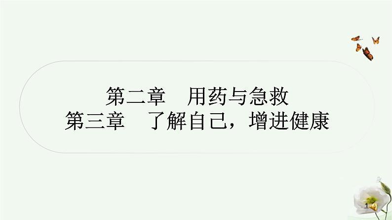 人教版中考生物复习八年级下册第八单元第二章用药与急救第三章了解自己,增进健康课件第1页
