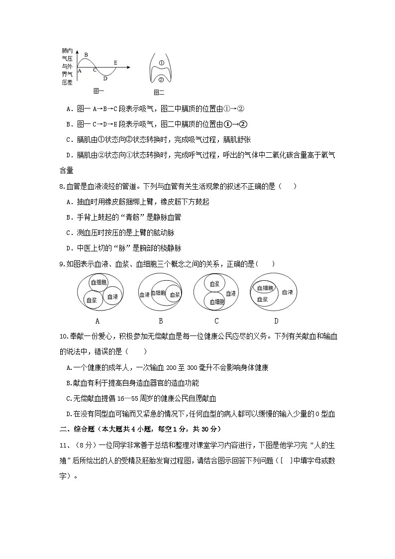 277,湖北省内地西藏班(校)2023-2024学年七年级下学期4月期中生物试题第2页