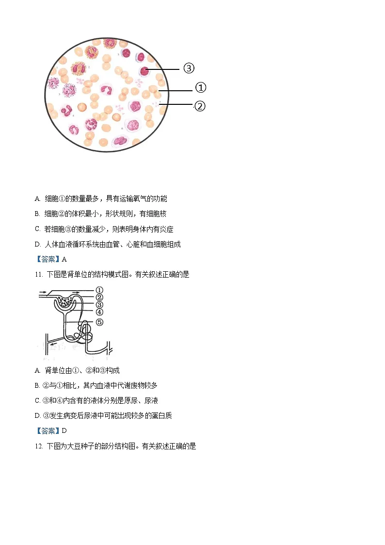 【全套精品专题】初二年级中考生物模拟试卷5(带解析)第3页