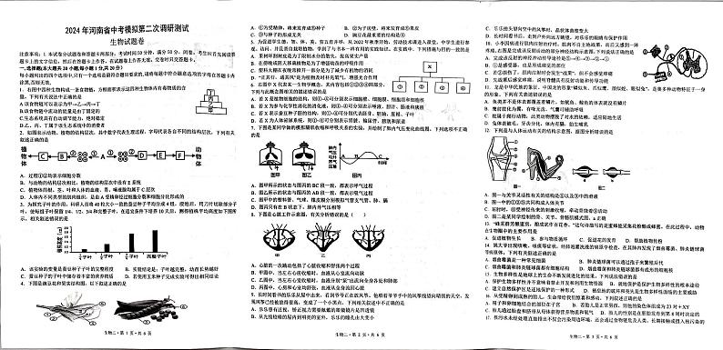 2024年河南省开封市兰考县中考二模生物试题第1页