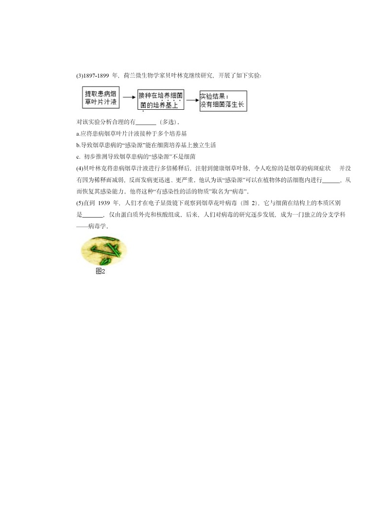 2022~2024北京初二一模生物试题分类汇编:病毒第2页