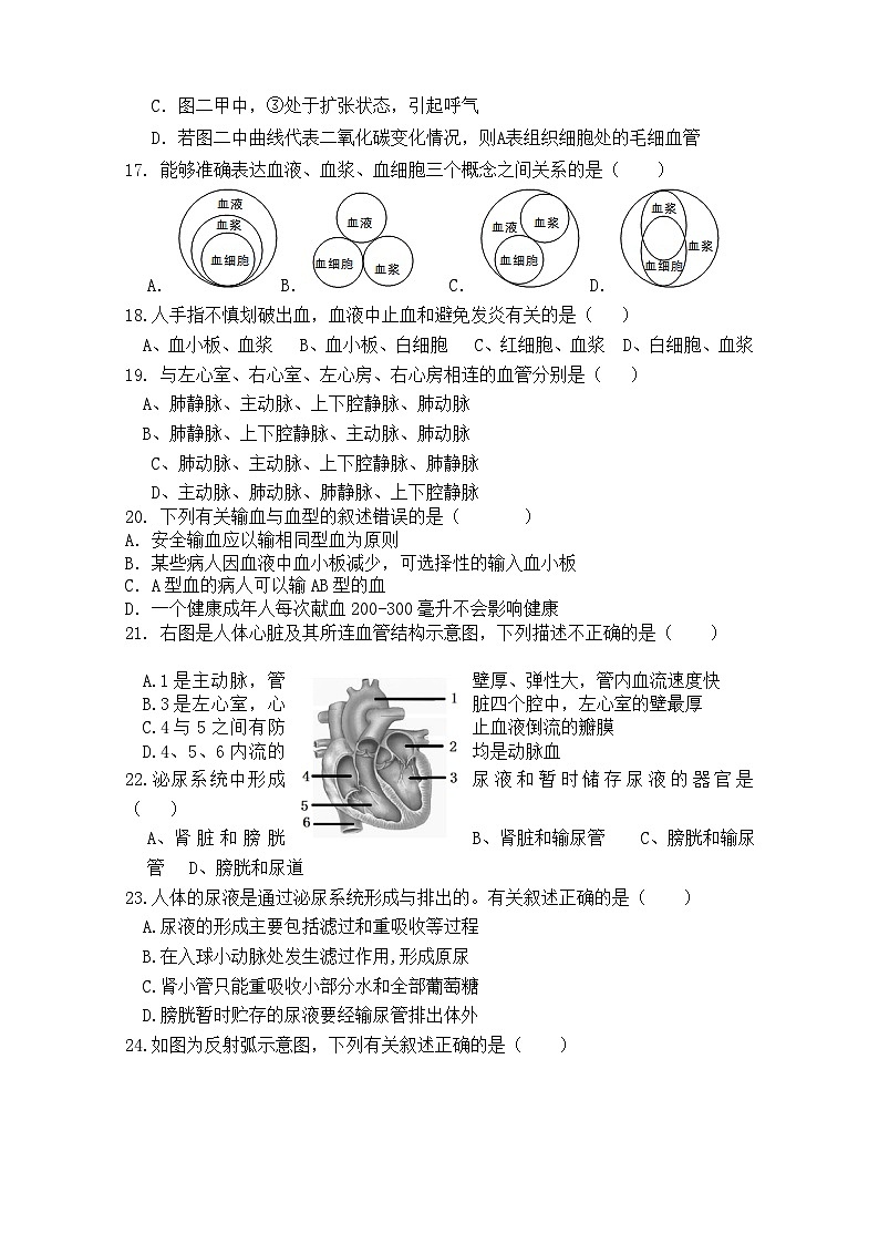 15,山东省临沂市沂新中学2023-2024学年七年级下学期第二次月考生物试题第3页