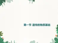 鲁科版（五四制）生物八年级下册 第八单元第二章第一节遗传的物质基础课件