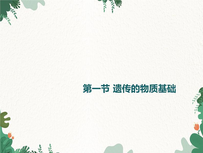 鲁科版(五四制)生物八年级下册 第八单元第二章第一节遗传的物质基础课件01