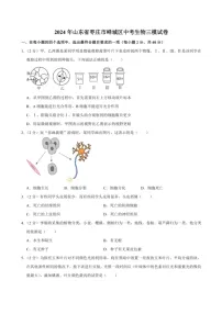 [生物][三模]2024年山东省枣庄市峄城区中考试卷(有解析)