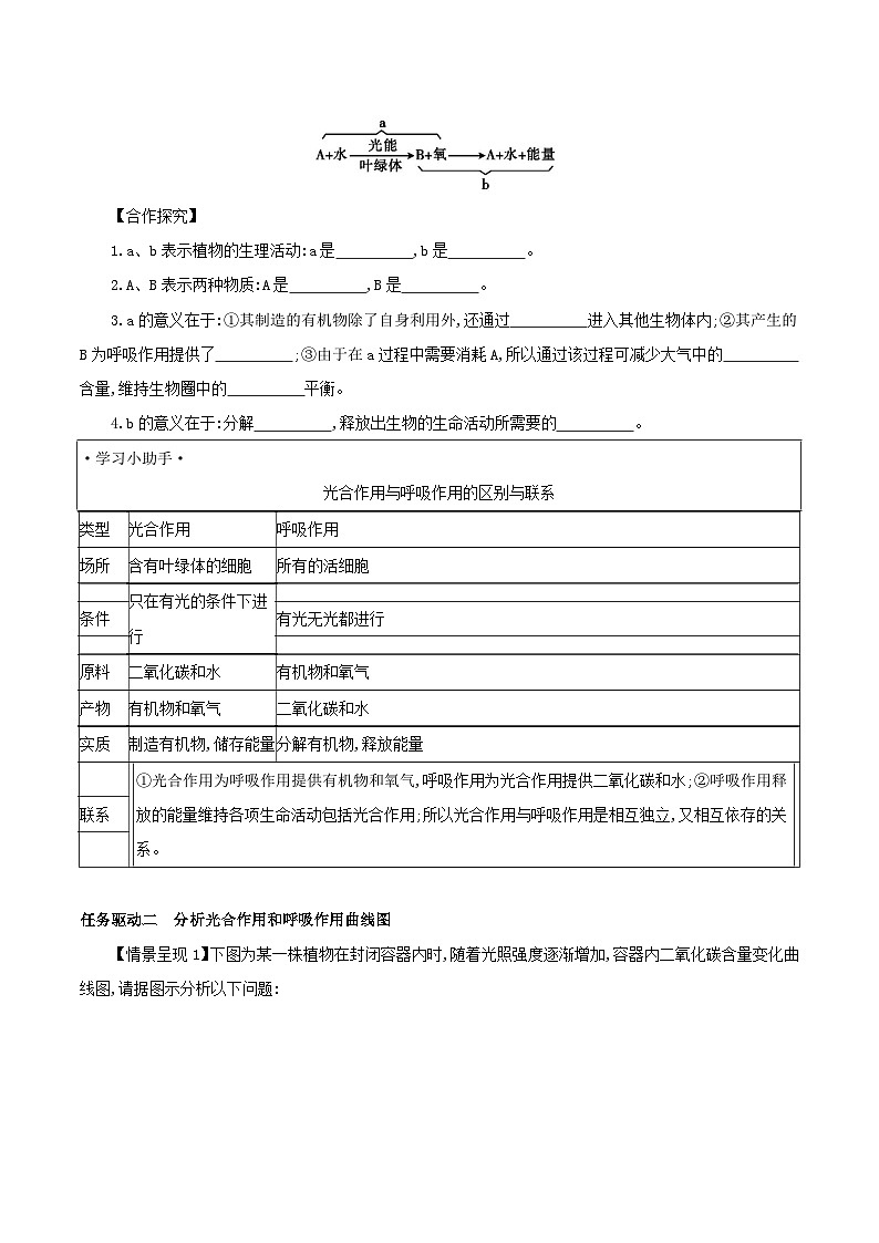 3.5.2 绿色植物的呼吸作用 学案(含答案) -生物人教版七年级上册03