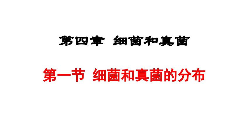 人教版八年级生物上册课件 5.4.1 细菌和真菌的分布01