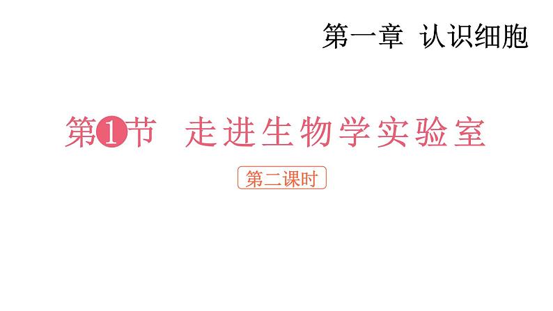 1.1 走进生物学实验室 第2课时 课件-2024-2025学年苏教版生物七年级上册01