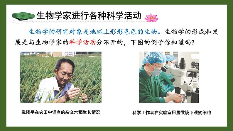 【核心素养】北师大版(2024)生物七年级上册 1.2生物学是探索生命的科学 教学课件02
