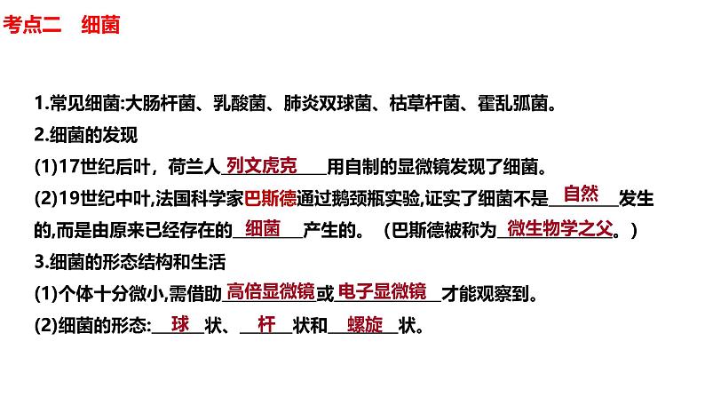【人教版八上生物期中复习考点梳理+临考押题】第四、五章 细菌、真菌和病毒(串讲课件)07