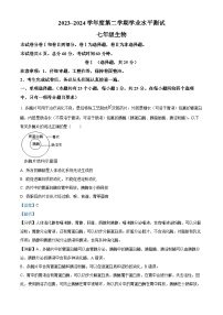 河北省张家口市张北县2023-2024学年七年级下学期期末生物试题（解析版）