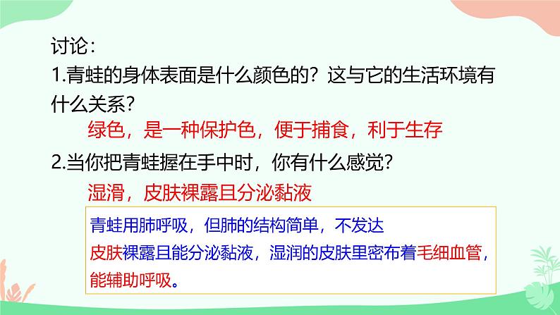 【核心素养】人教版初中生物七年级上册2.2.2.2《两栖动物和爬行动物》课件+教案(含教学反思)+学案07