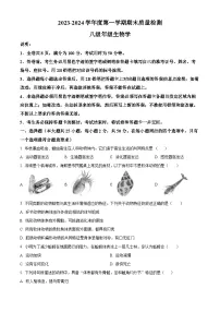 广东省深圳市罗湖区2023-2024学年八年级上学期期末生物试题（原卷版）