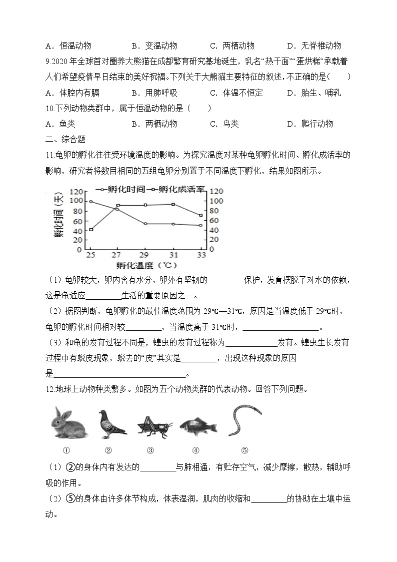苏教版生物八上 5.14.2《千姿百态的动物世界(二)》课件+学案+练习(原卷版+解析卷)02