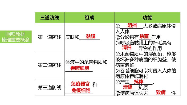 2025中考生物一轮复习课件 第34讲 免疫与计划免疫课件第5页