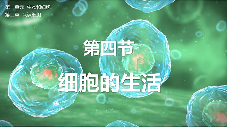 人教版生物七年级上册1.2.4《细胞的生活》教学课件01