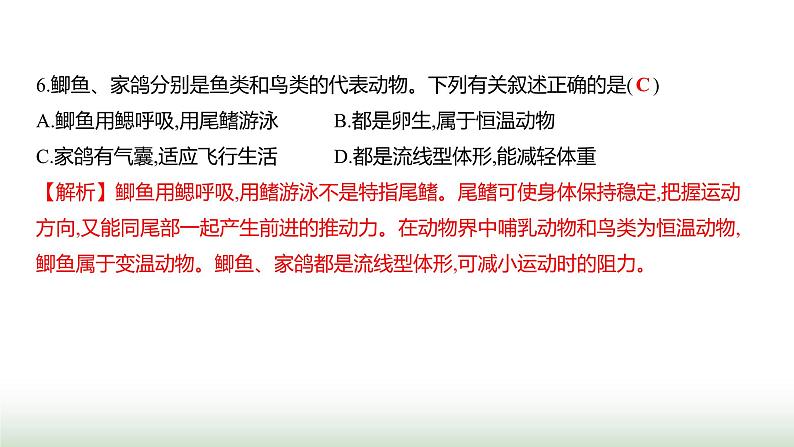 人教版八年级生物上册期末素养测评卷(提升)课件第7页