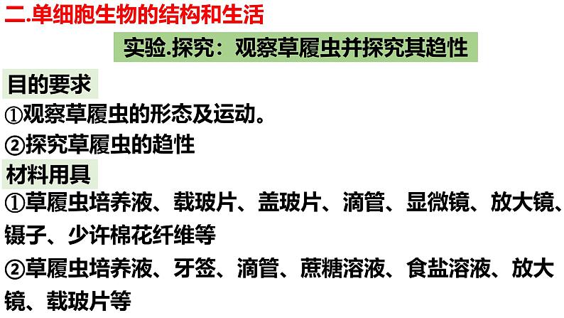 人教版生物七年级上册1.3.4《单细胞生物》(课件)第3页