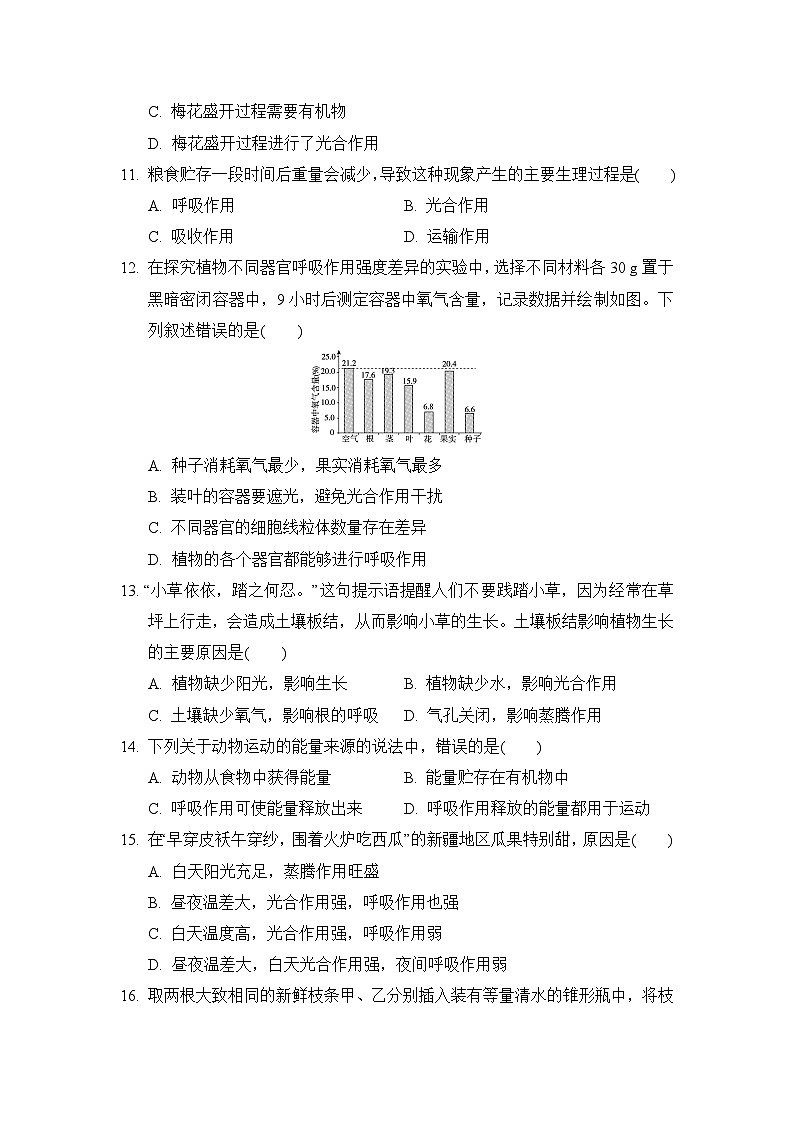 冀少版八年级生物上册第三单元第三、四、五章学情评估检测含答案第3页
