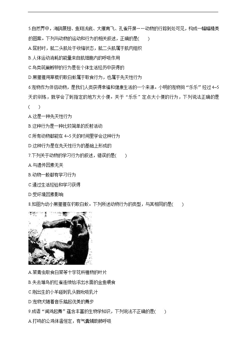 【新课标】冀少版生物八上4.2.3《先天性行为和学习行为》 课件+教案+学案03