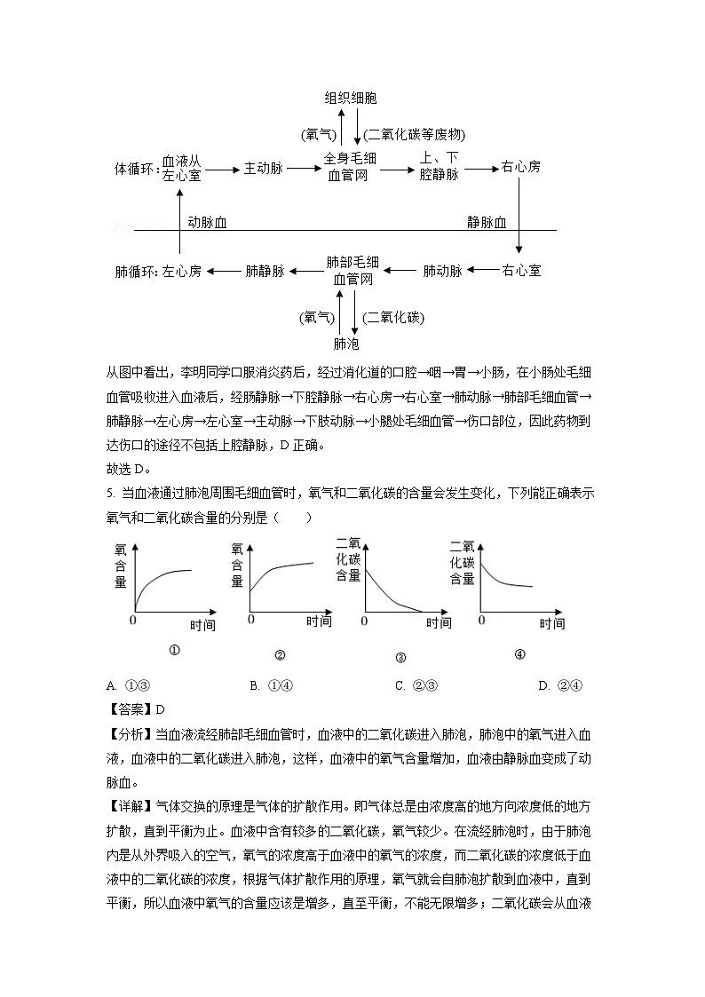 内蒙古呼伦贝尔市海拉尔区2022-2023学年七年级下学期期末生物试卷(解析版)第3页