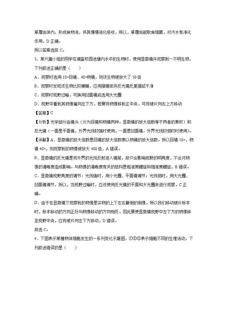 卷01-备战2024年中考生物全真模拟押题卷(山东济南卷)生物试卷(解析版)第3页