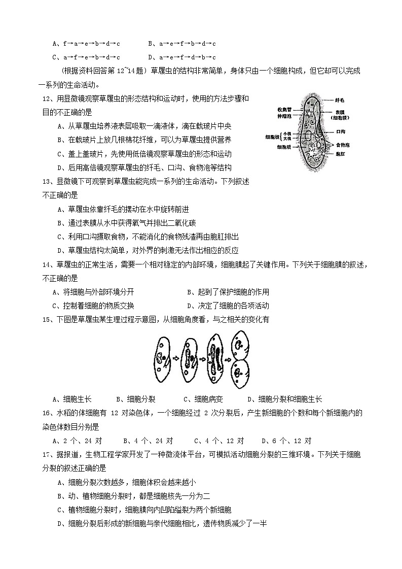 广东省揭阳市惠来县2024-2025学年七年级上学期11月期中生物试题(001)03