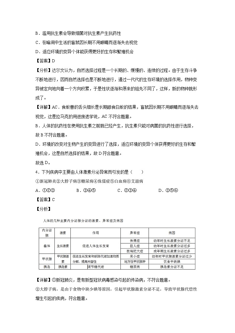 卷03-备战2024年中考生物全真模拟押题卷(连云港卷)生物试卷第2页