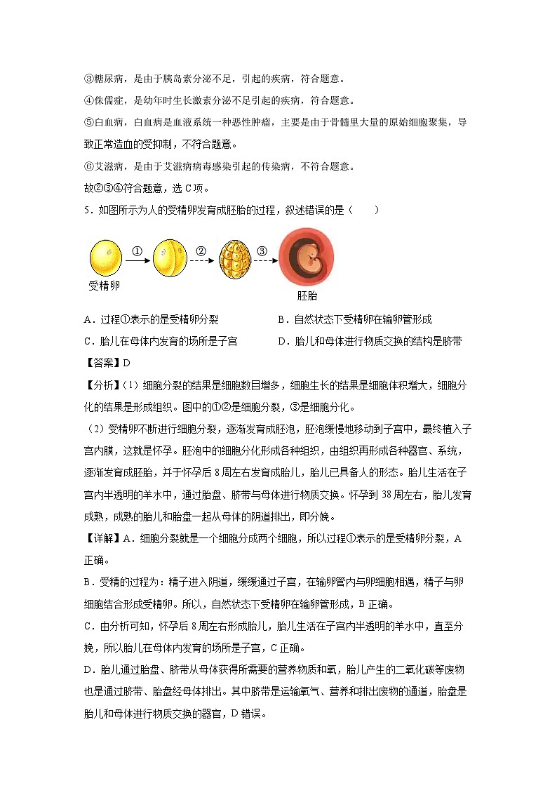 卷03-备战2024年中考生物全真模拟押题卷(连云港卷)生物试卷第3页