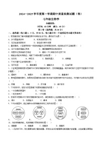 陜西省寶雞市陳倉(cāng)區(qū)2024-2025學(xué)年七年級(jí)上學(xué)期期中生物試題