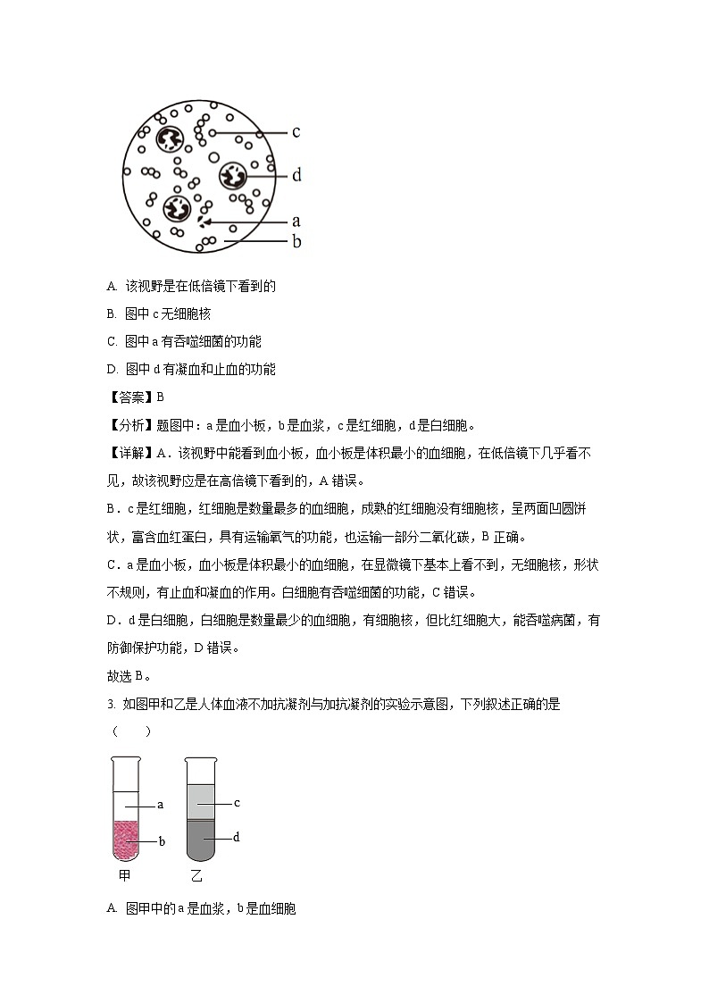 江苏省徐州市新沂市2023-2024学年八年级上学期期中生物试卷(解析版)第2页