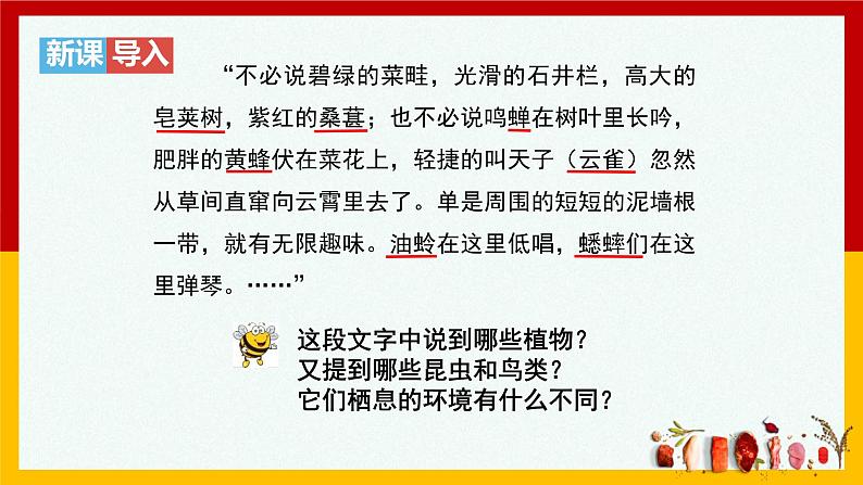 人教版(2024)七年级生物上册第一单元1.1观察周边环境中的生物精品ppt课件第3页